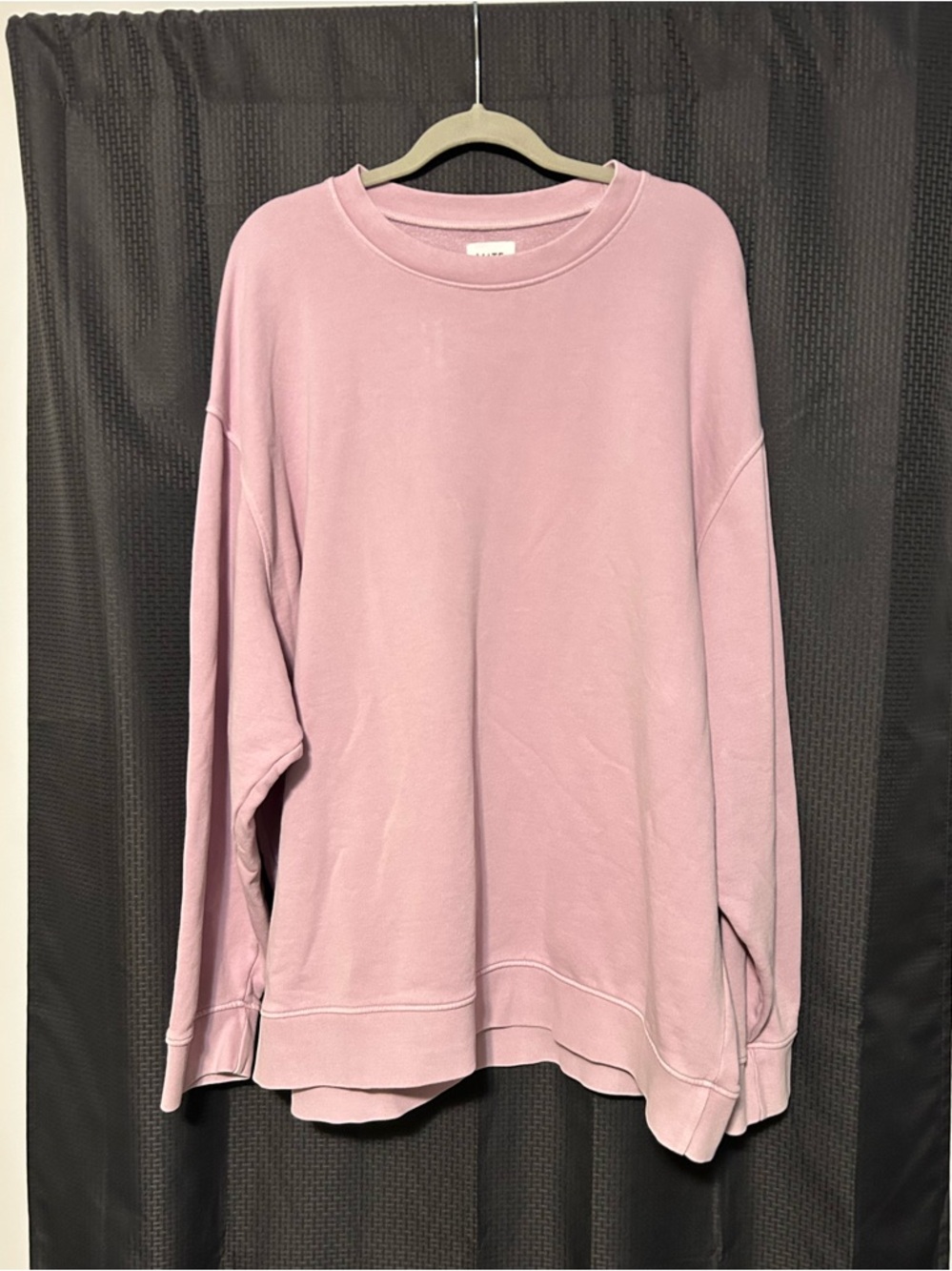 MATE the Label Mauve/Dusty Rose Oversized Organic Cotton Sweatshirt Size XL/XXL